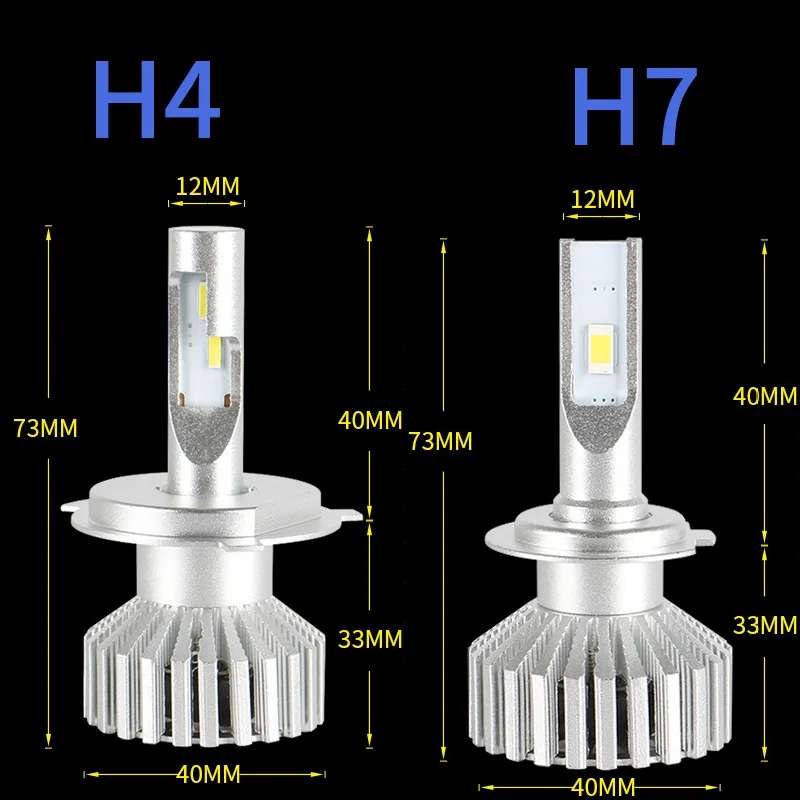 Simeway 2x автомобиля H7 55 Вт светодиодный фары лампочки комплект H1 H3 9005 9006 H4 H11 H8/9 9012