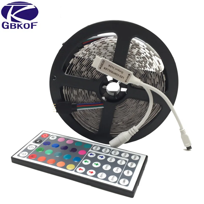 RGB белый теплый белый красный синий желтый зеленый Светодиодная лента 5050 SMD 5 м 300 светодиодный 60 светодиодный/м гибкая лента не водонепроницаемая внутренняя Декорация