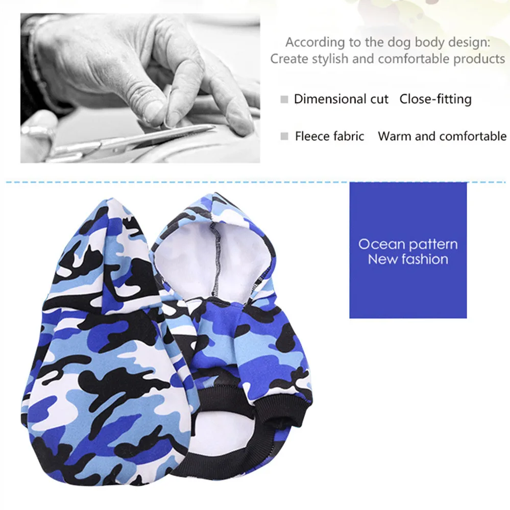 Dog Clothes Spring Pet Jacket Cotton Warm Camouflage Vest For Small Dogs Coat Hoodies French Bulldog Clothing Cat Suit overalls