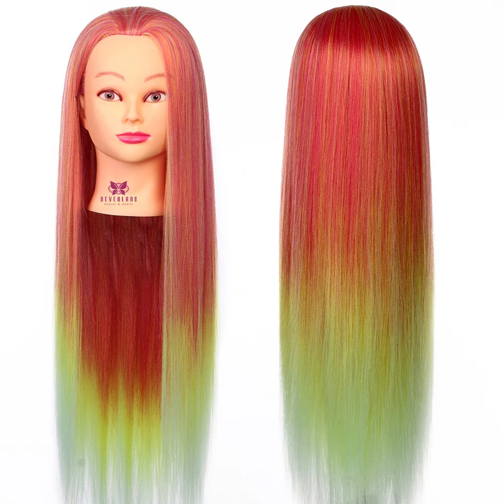 26''-28&quot Long Golden Fish Red Hair Mannequin Training Head For Hairstyles Braiding Hairdressing Doll Practice Model +Comb Holder | Дом