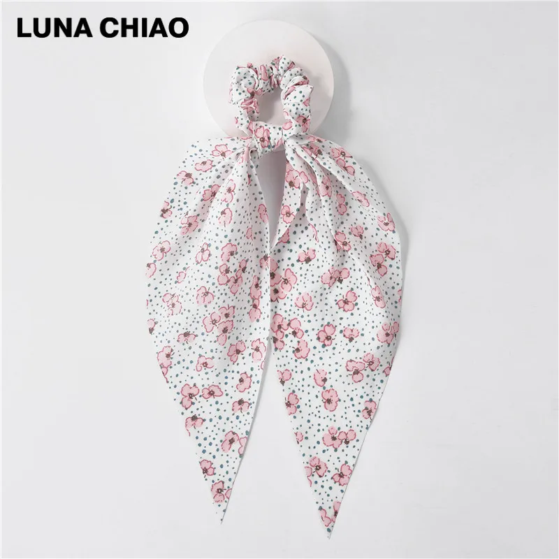 LUNA CHIAO, модные женские аксессуары для волос, тканевые банданы, резинки для волос, змеиный Леопардовый принт, шарф, конский хвост, держатель - Цвет: 52
