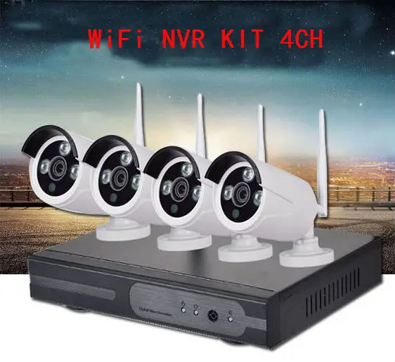 YobangSecurity 4CH домашняя камера видеонаблюдения системы 720 P сетевой видеорегистратор