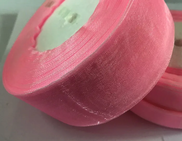 geinne 12mm-50mm wide 50 yards/roll pink organza Ribbon Wholesale Gift Wrapping Christmas ribbons | Дом и сад