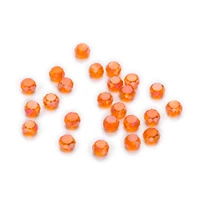 50 piece orange ab color bread cut faceted crystal glass spacer beads jewelry findings 4 8mm