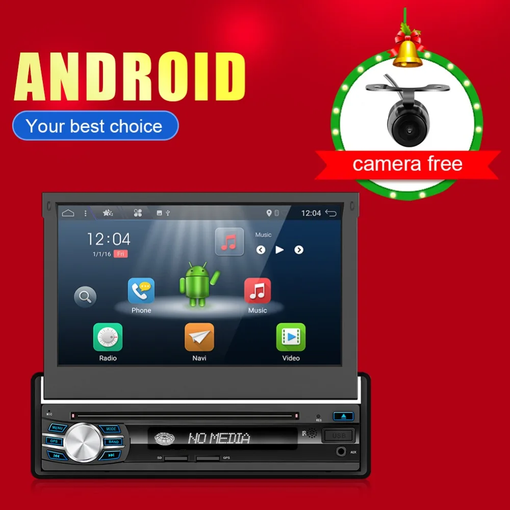 Один Din автомобильный Радио Android 9 0 OS DVD плеер GPS навигация + 4G сеть TPMS DVR 2G ROM 16G для