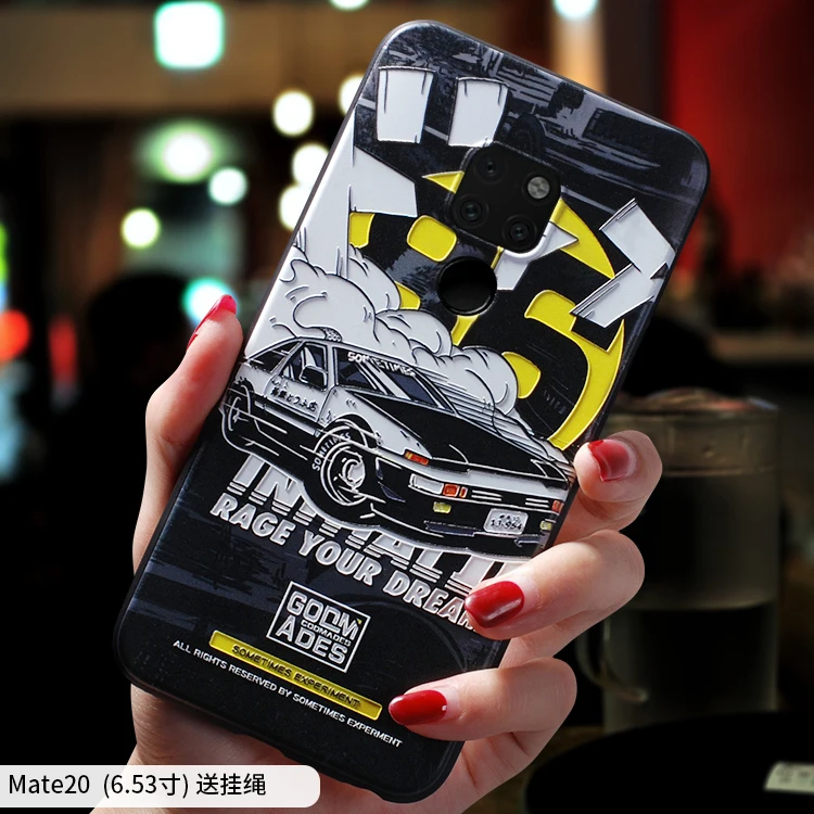 Huawei mate 20 pro задняя крышка высокого качества 3D рельеф мягкая 20X чехол матовый
