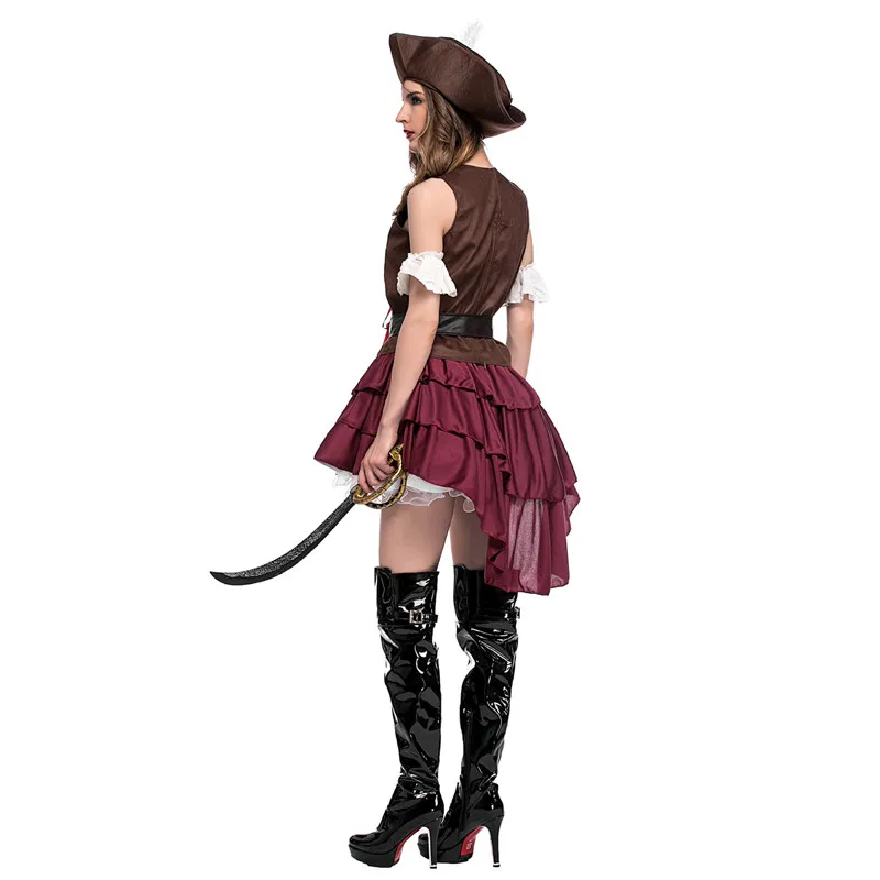 Новинка сексуальный женский костюм пирата на Хэллоуин грабителя бандита косплей