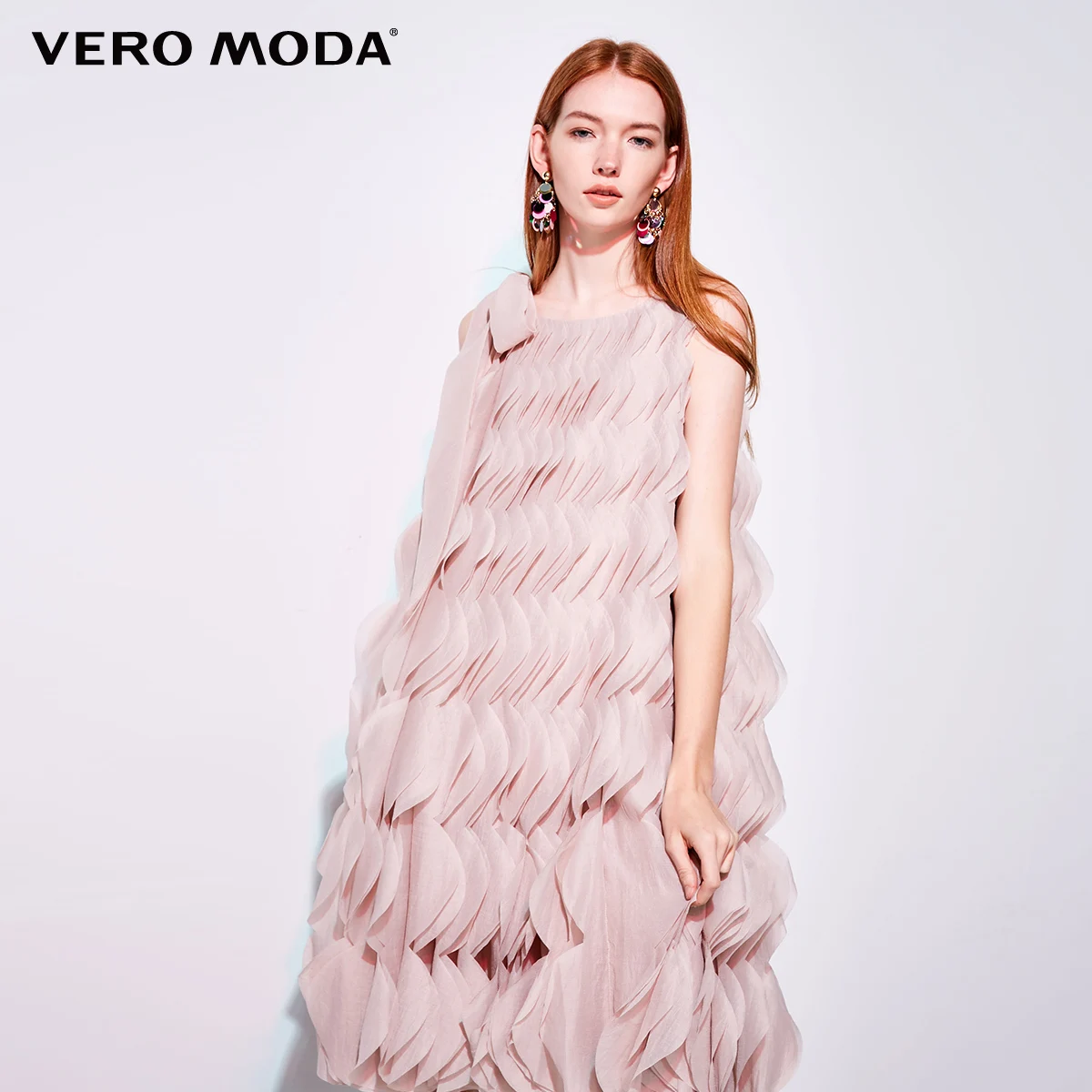 Perla rosa Vero Moda новое женское вечернее платье без рукавов с круглым вырезом | 31847A501 - Цвет: Perla rosa