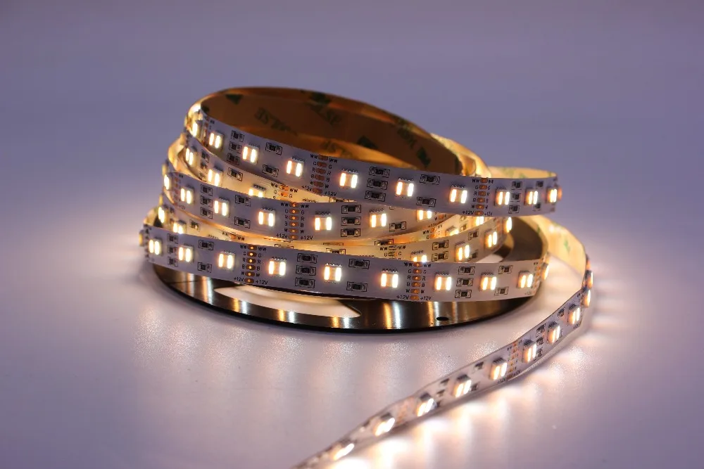 Светодиодная лента SMD5050 RGBCCT водонепроницаемая RGB полоска белый + теплый 5 цветов в