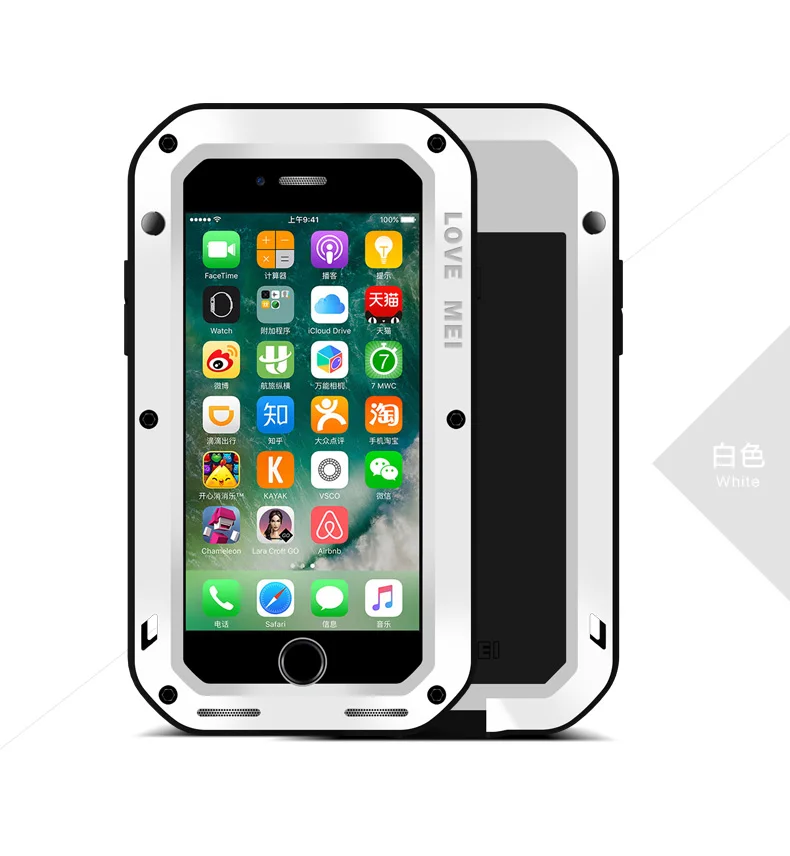 Waterproof Case For iPhone 7 Plus Luxury Original Hard Aluminum Shockproof Cover 8 360 Full Protection |