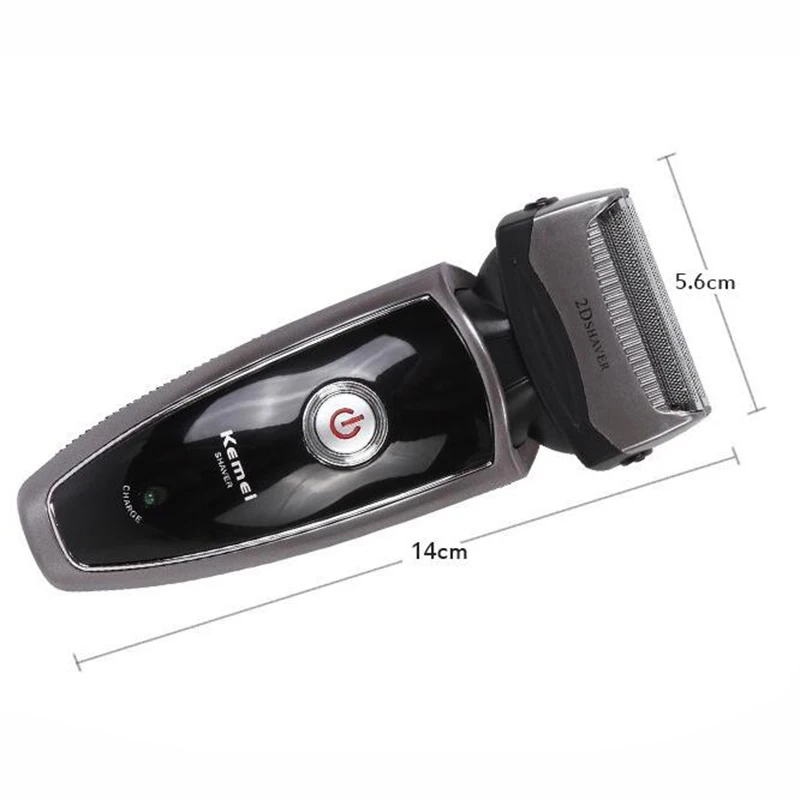 Kemei km 8009 Водонепроницаемый Перезаряжаемые электробритвы Твин лезвия электронный