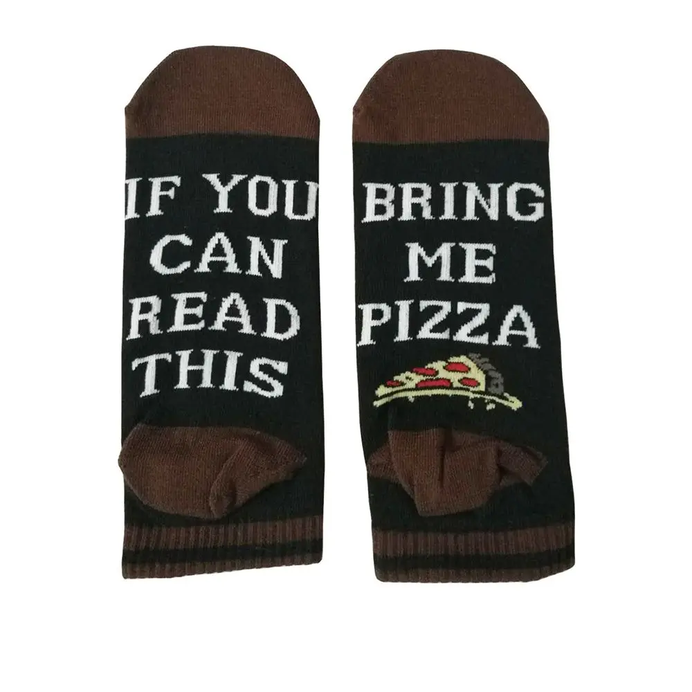 8 Летние носки хлопковые с забавным, если вы можете почитать это bring me a Pizza Beer Wine Donut coffee Humor Words женские и мужские короткие носки - Цвет: 8