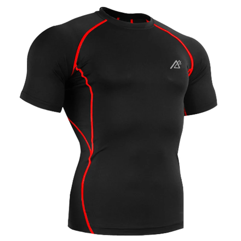 Новейшая модель Черные футболки для женщин сжатия Slim Fit фитнес одежда лучшее