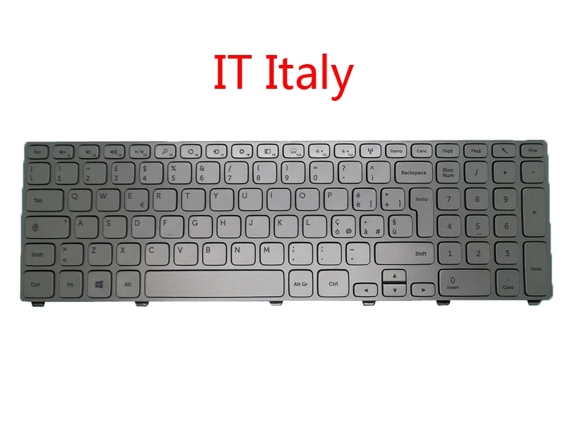 Ноутбук NE JP HB HU LA UI CA IT TI GK AR FR Клавиатура для DELL для Inspiron 15 7537 с подсветкой, японский, скандинавский, иврит, венгерский, латинский