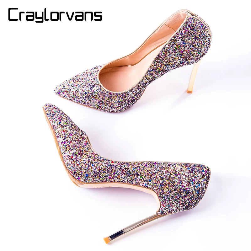 Craylorvans/Новое поступление брендовые свадебные туфли для невесты модные без