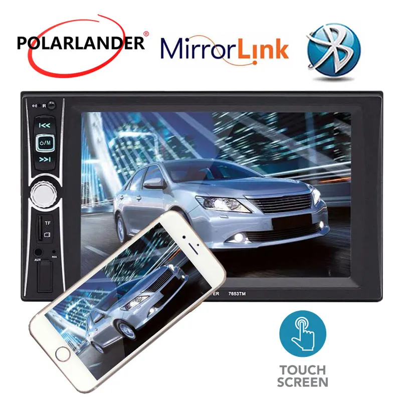 Автомагнитола с сенсорным экраном 6 дюйма HD 2 Din MP5 MP4 Player мобильный телефон