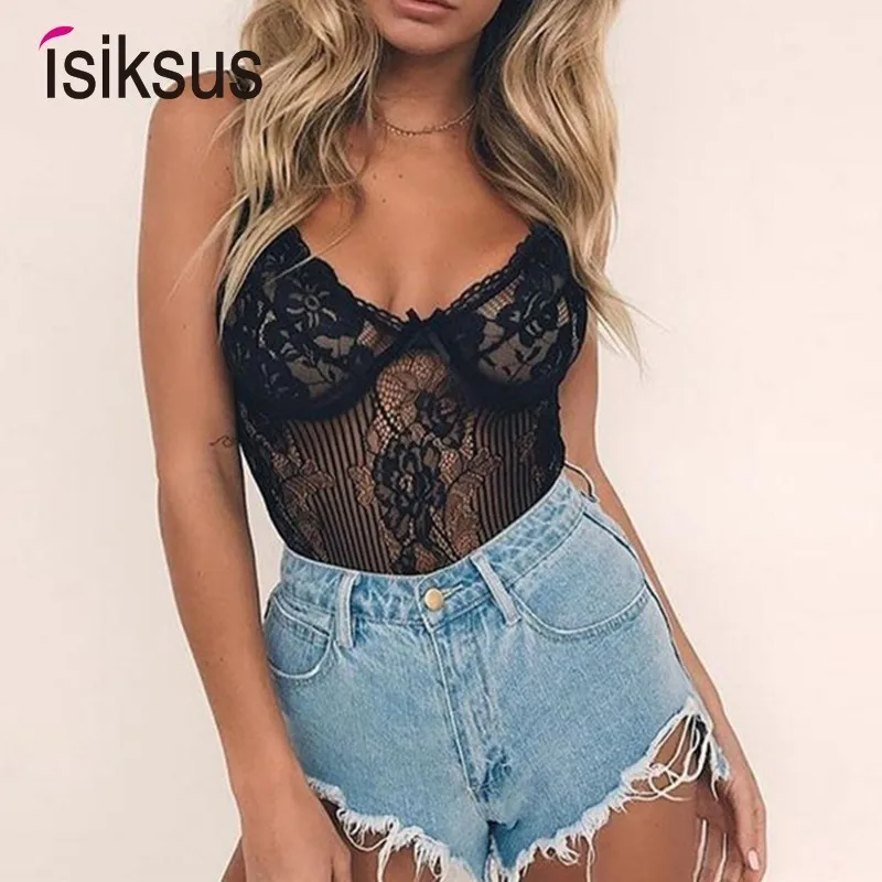 Женское прозрачное боди isiksus Белое Кружевное с открытой спиной и открытыми