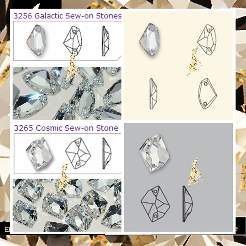 Прозрачные кристаллы AB с двумя отверстиями стеклянные пришивные стразы