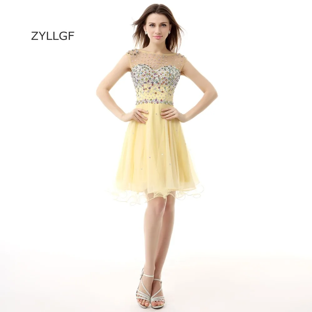 ZYLLGF блестящее вечернее платье подружки невесты расшитое стразами
