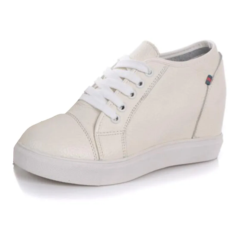 Женские кожаные туфли модные повседневные из натуральной кожи на скрытом