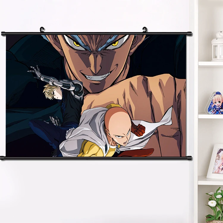 Аниме ONE PUNCH MAN Сайтама татсумаки Косплей настенный плакат подвесной Otaku Декор для