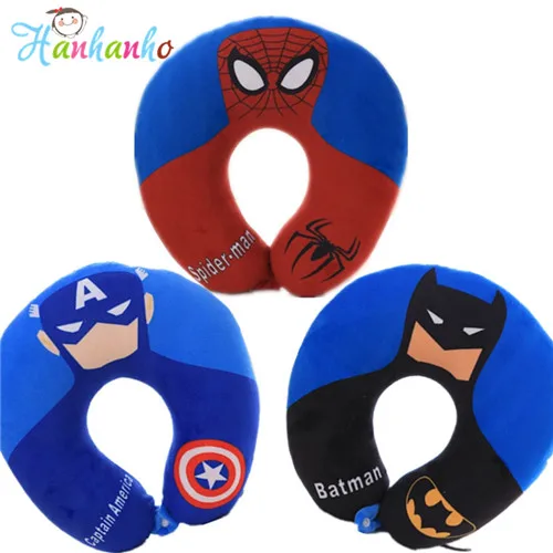 Мстители U Форма плюшевая подушка для шеи укомплектованы аниме Superman Spiderman Batman