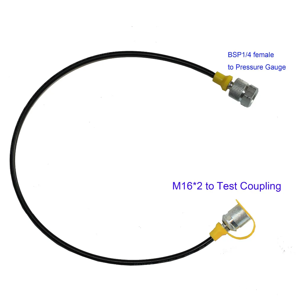 0 5 м до 6 M16 * 2 BSP1/4 дюйма бар/psi испытательный шланг гидравлического давления