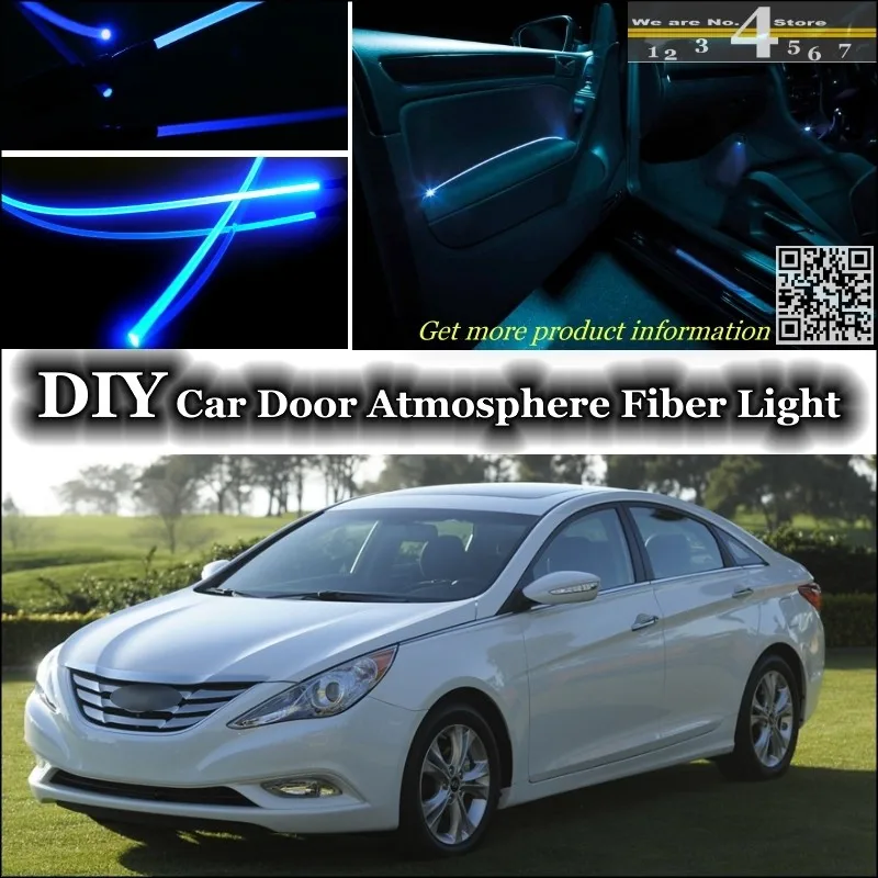 Для hyundai Sonata/i45/Sonica/Prima внутренний окружающий свет тюнинг атмосферное волокно
