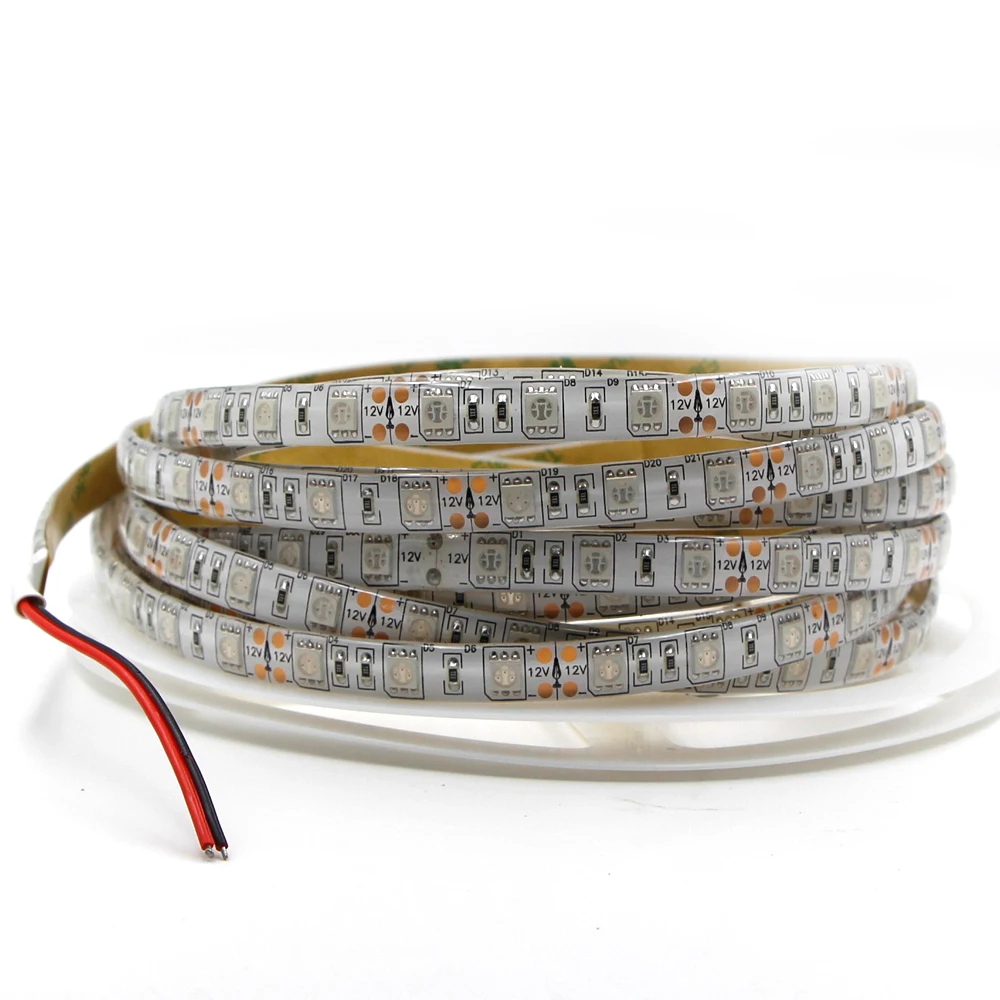 5 м 600 Нм настоящая оранжевая Светодиодная лента 5050 SMD 60 светодиодов/м