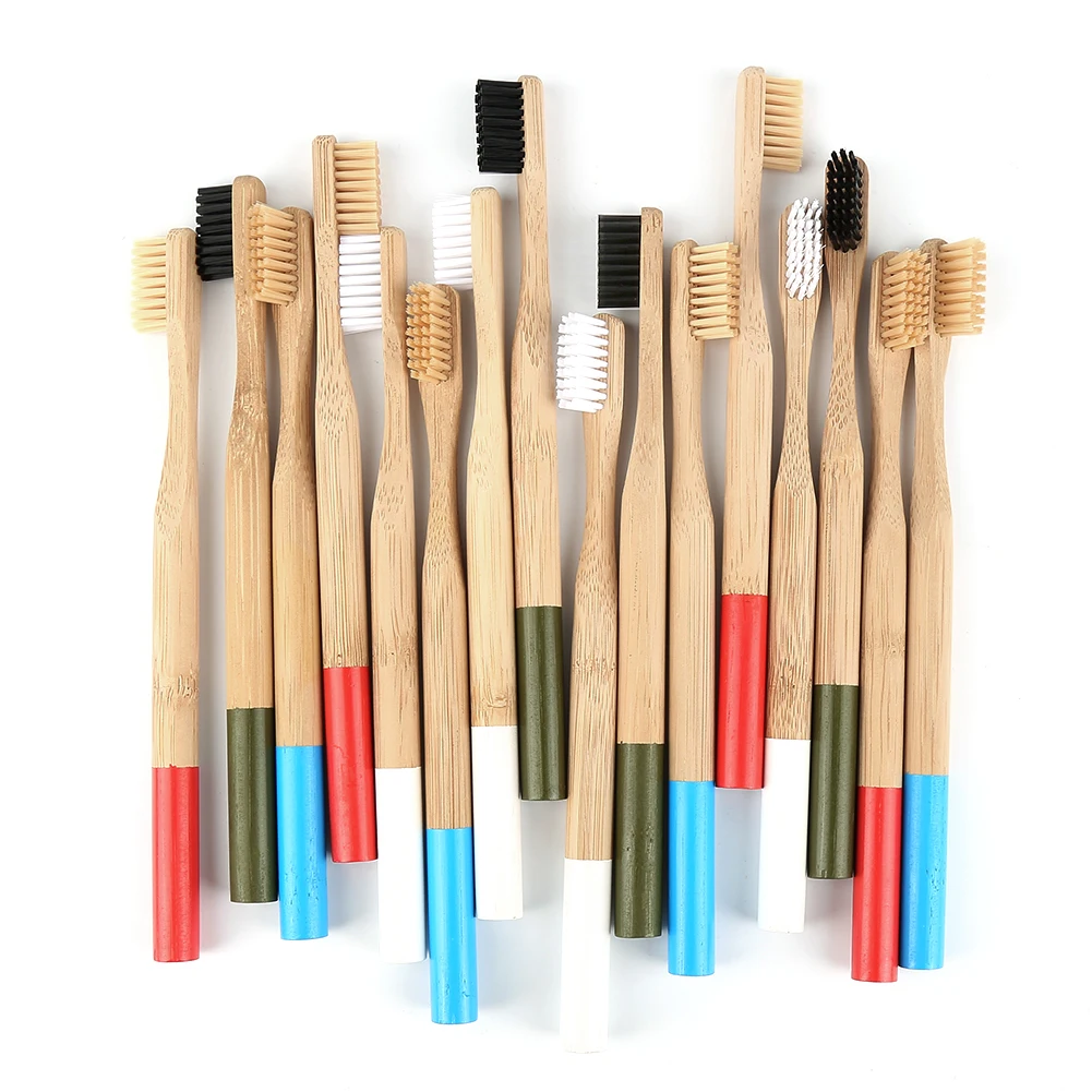

Wholesale Kids Adult Toothbrush Natural Bamboo Toothbrush Small Soft Head Round White Bamboo Material Handle Bristle Toothbrush