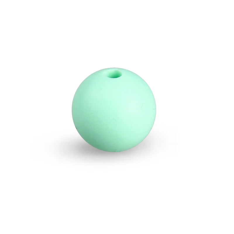 38 Mint Green KEEP& GROW 10 шт Круглые Силиконовые бусы 12 мм Детские DIY бусы-грызунки соска цепочка браслет украшения Прорезыватель для зубов аксессуары - Цвет: 38 Mint Green