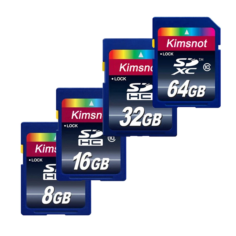 Kimsnot класс 10 32 ГБ 16 8 SDHC карта 64 Гб SDXC SD памяти Высокоскоростная C10 для DSLR камеры