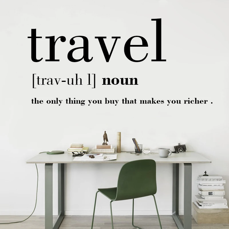 Съемные обои для путешествий четкость Цитата настенные наклейки комнаты декор