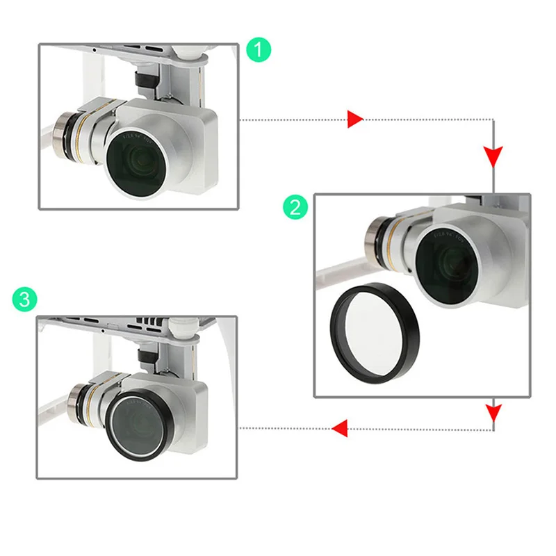 Sunnylife для DJI Phantom 3 Advanced Professional Standard Camera Gimbal Lens 4X 6X 8X Star Filter 4|star filter|filter ndnd filter |