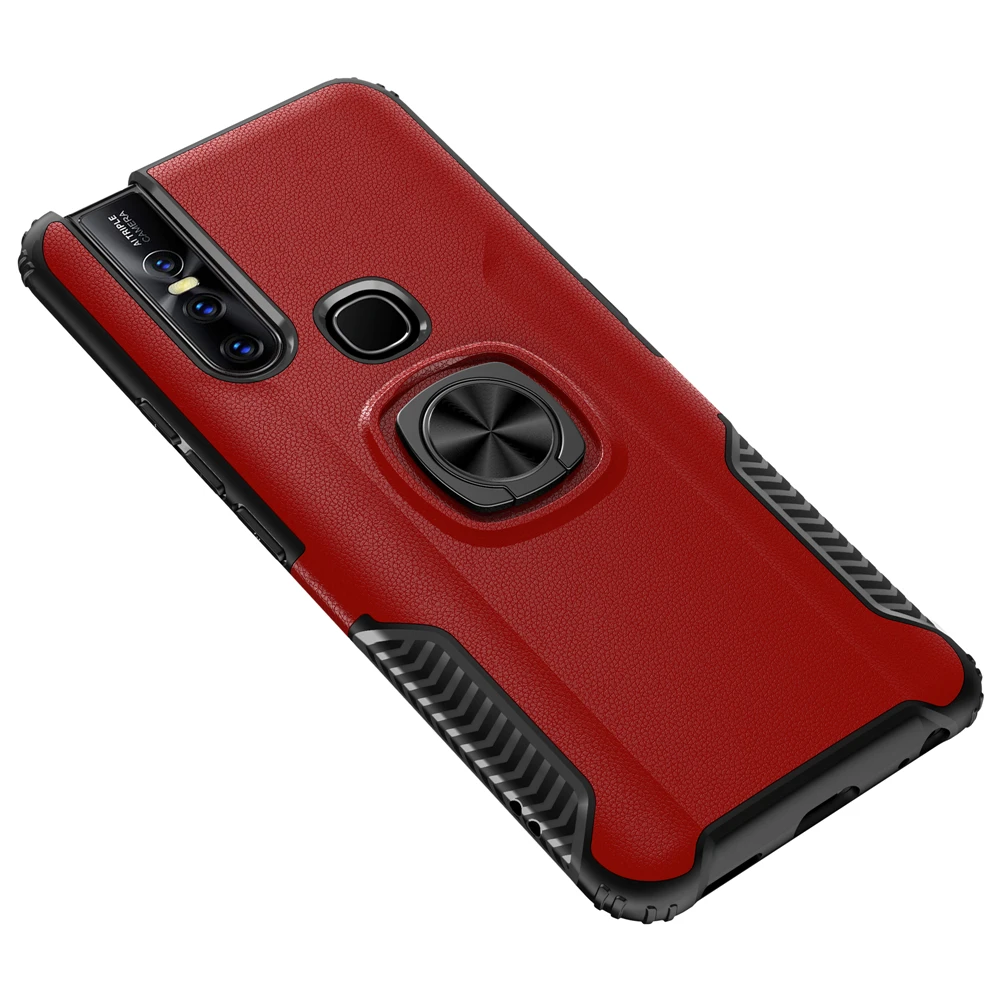 ДЛЯ vivo V15 Pro чехол Роскошный рыцарь Броня задняя крышка для vivo V15 Прочный Гибридный автомобильный держатель Кронштейн чехол для телефона(XS0418