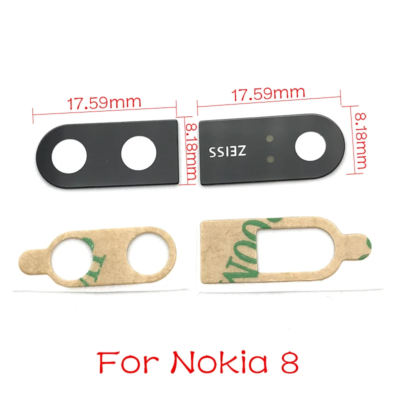 Новинка для Nokia 8 задняя камера стеклянная крышка объектива с клейкой
