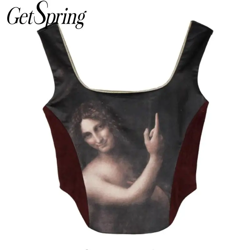 GetSpring женский короткий топ женская майка соблазнительные короткие топы женские