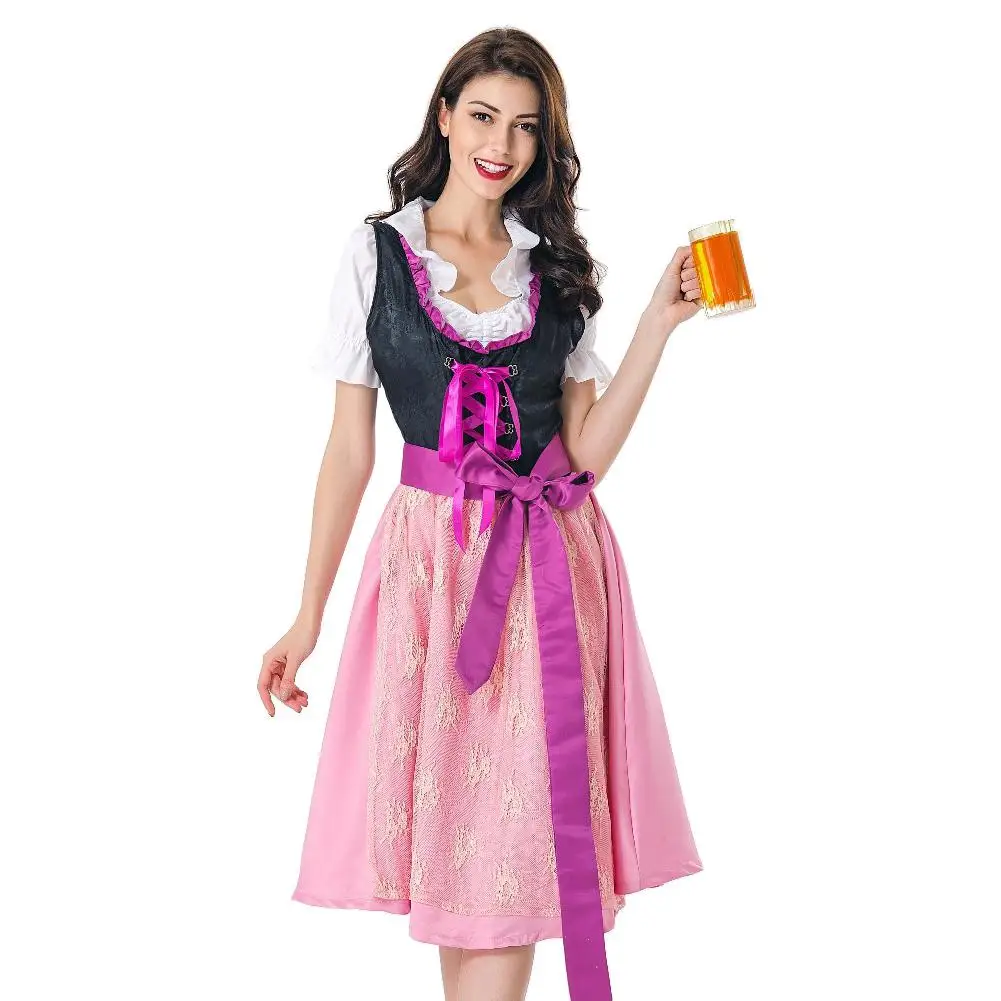 Модная одежда для Хэллоуина женская платья Октоберфеста Dirndl платье традиционный