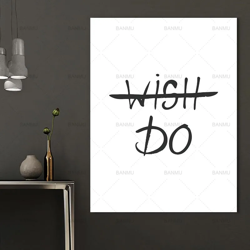 Wish Do Quote Холст Искусство Печать постер настенные фотографии для детской комнаты