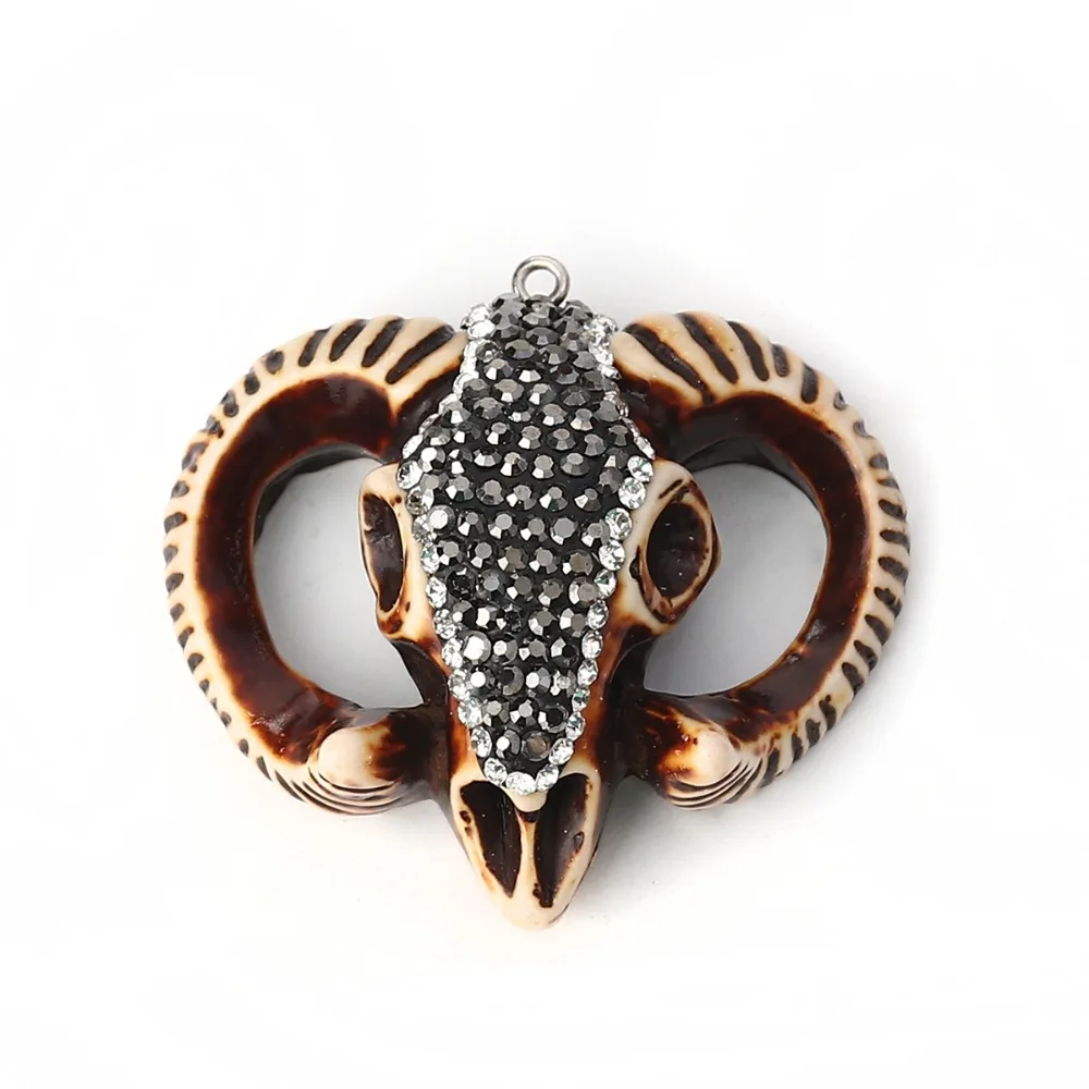 DoreenBeads шикарные подвески из смолы корова овечка коричневая микрозакрепка серый и