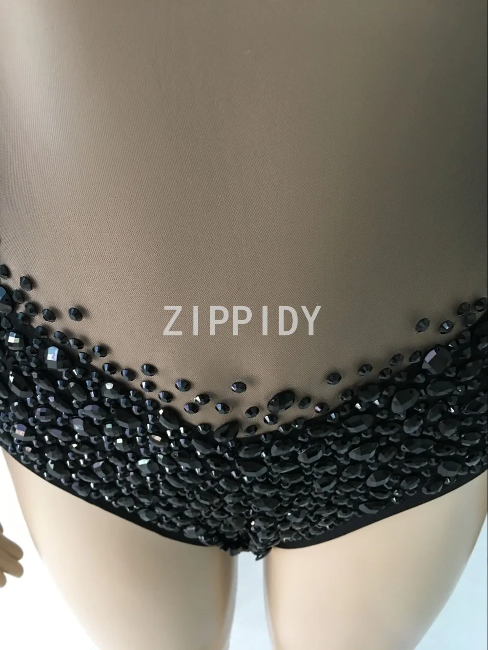 5 Colors Sexy Big rhinestones Mesh Bodysuit Women's Birthday Celebrate Dance Wear Female Singer Bodysuit One-piece Bar Wear