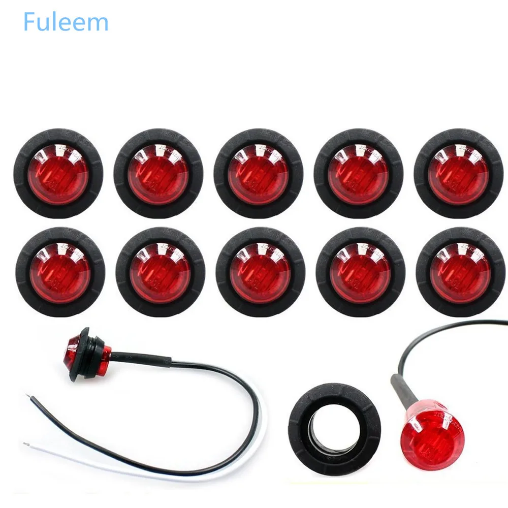 Fuleem 10 шт Мини 12V Янтарная красный Белый 3/4 дюйма защитный чехол для объектива