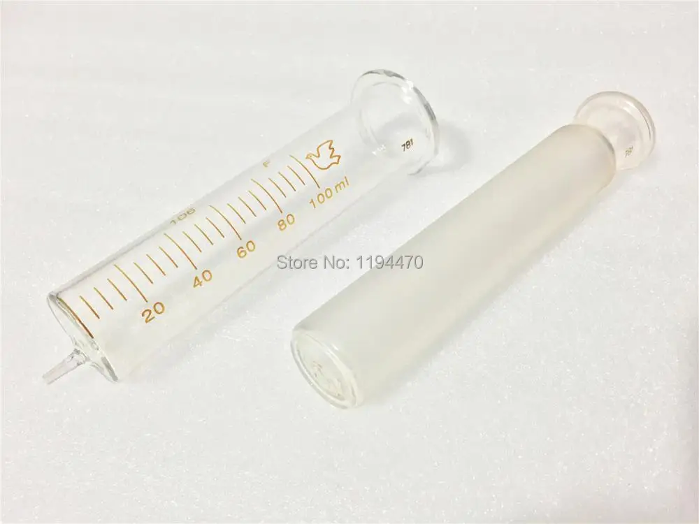 4 шт./лот 100 мл стеклянный шприц инжектор Лабораторная посуда пробоотборник |
