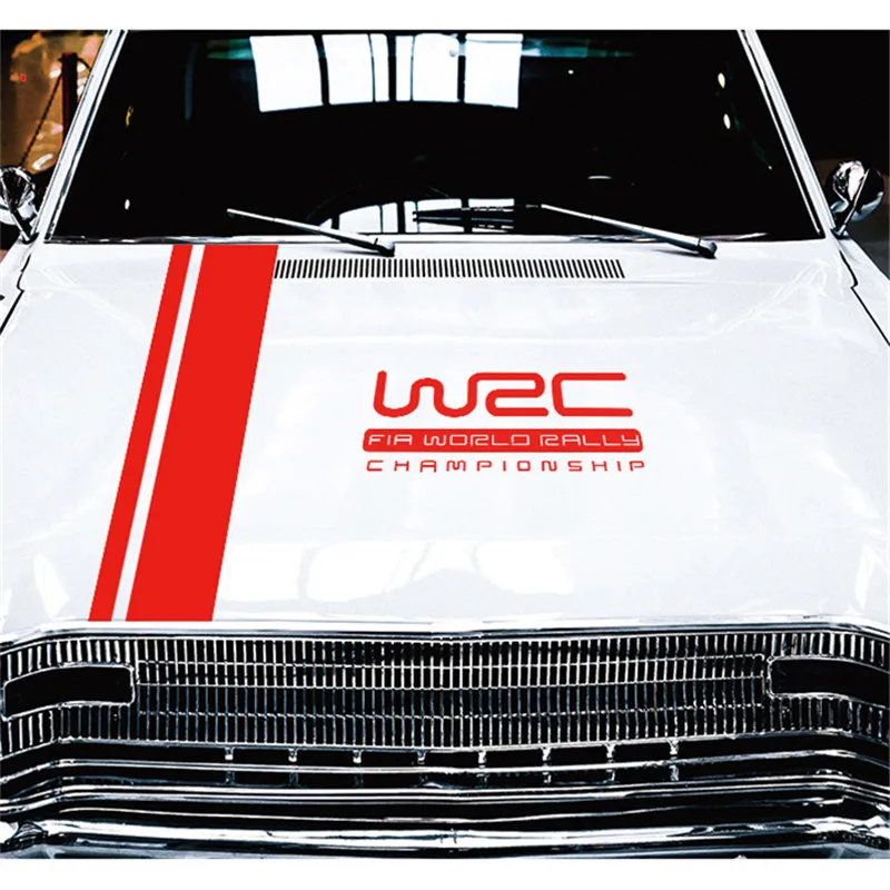 WRC капот стикер полосы виниловые покрытия для автомобилей гоночных видов спорта наклейка голова автомобиля Наклейка аксессуары общего назначения автомобиль паста
