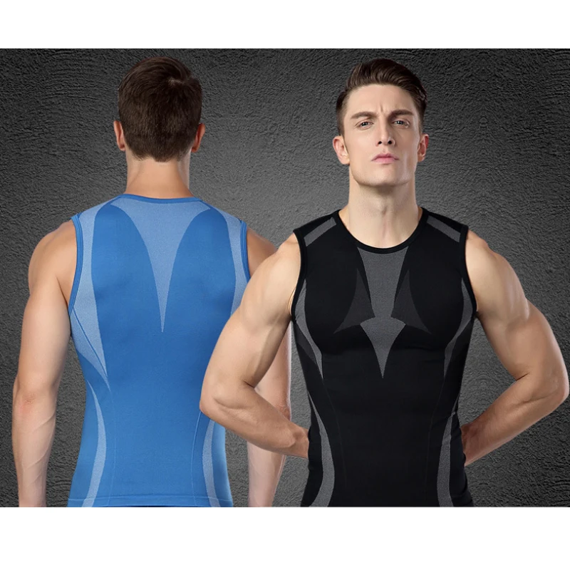 Мужская майка для спортзала компрессионный базовый слой велосипедная
