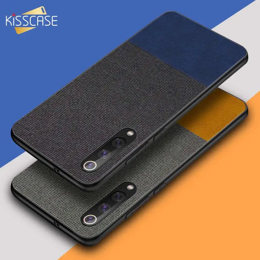 KISSCASE двухцветный тканевый кожаный чехол для Xiaomi Mi 9 Se винтажный деловой Redmi 7 5A 4X 6