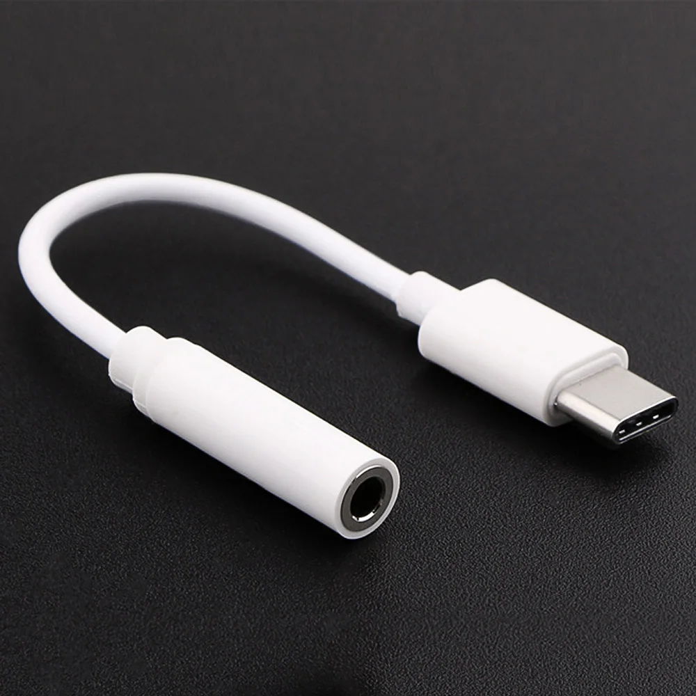 USB Type C To 3.5mm Headphone Cable Audio Adapter AUX Cable 3.5mm Headset Jack Adapter For Huawei Mate P20 Xiaomi(A704
