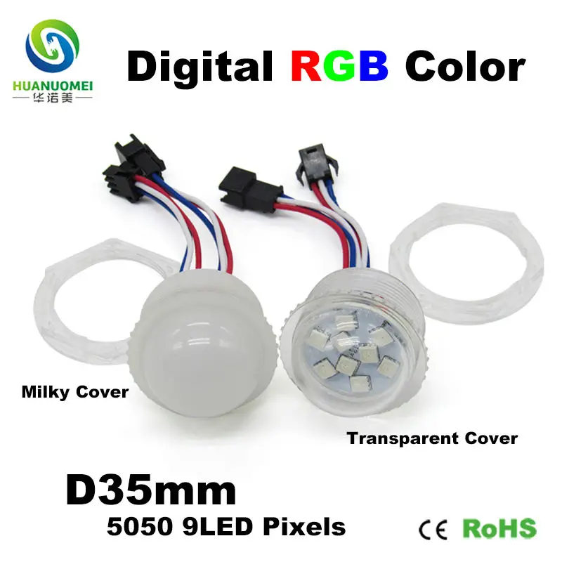 Горячая 35 мм 9 светодиодов UCS1903 5050 smd цифровая Водонепроницаемая умная rgb