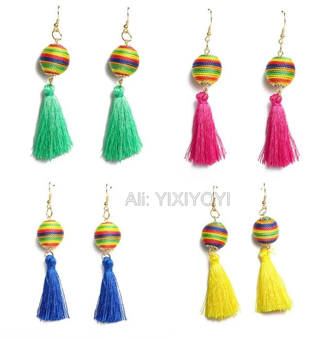Fashion Girl's Gift Vintage Bohemian Fringe Dangle Earrings Women's Jewelry Long Tassel Ancient Sexy Lady's Cool | Украшения и