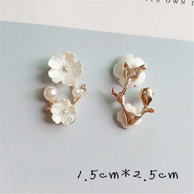 SEA MEW 40 шт. 1,5 см* 2,5 см 1,7 см* 2 см Модные металлические сплавные цветы соединители Шарм для изготовления ювелирных изделий